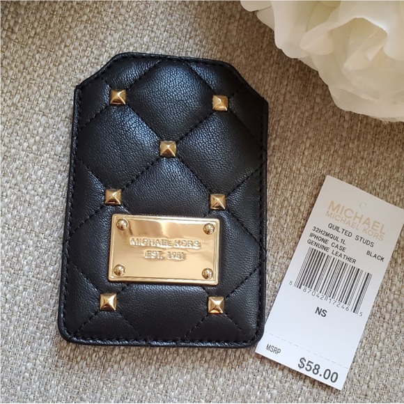 Michael Michael Kors Genuine Leather Quilted case sleeve pouch - Picture 2 of 7